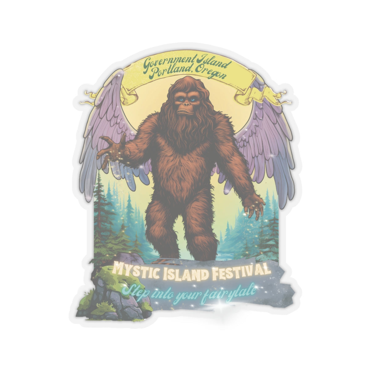 Mystic Island Sasquatch Sticker