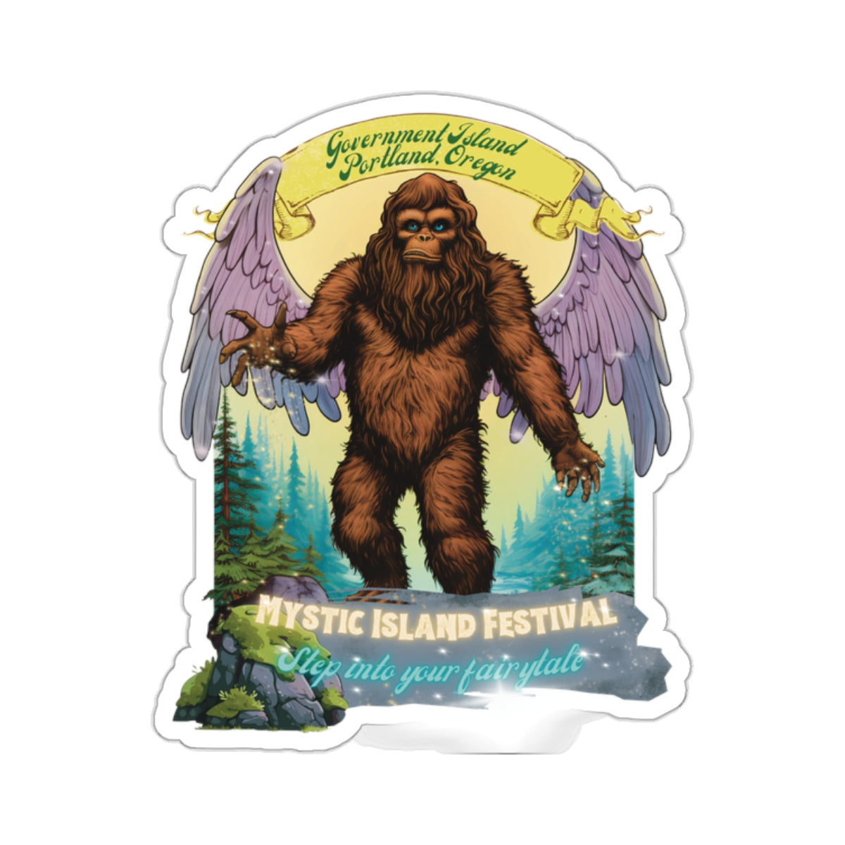 Mystic Island Sasquatch Sticker