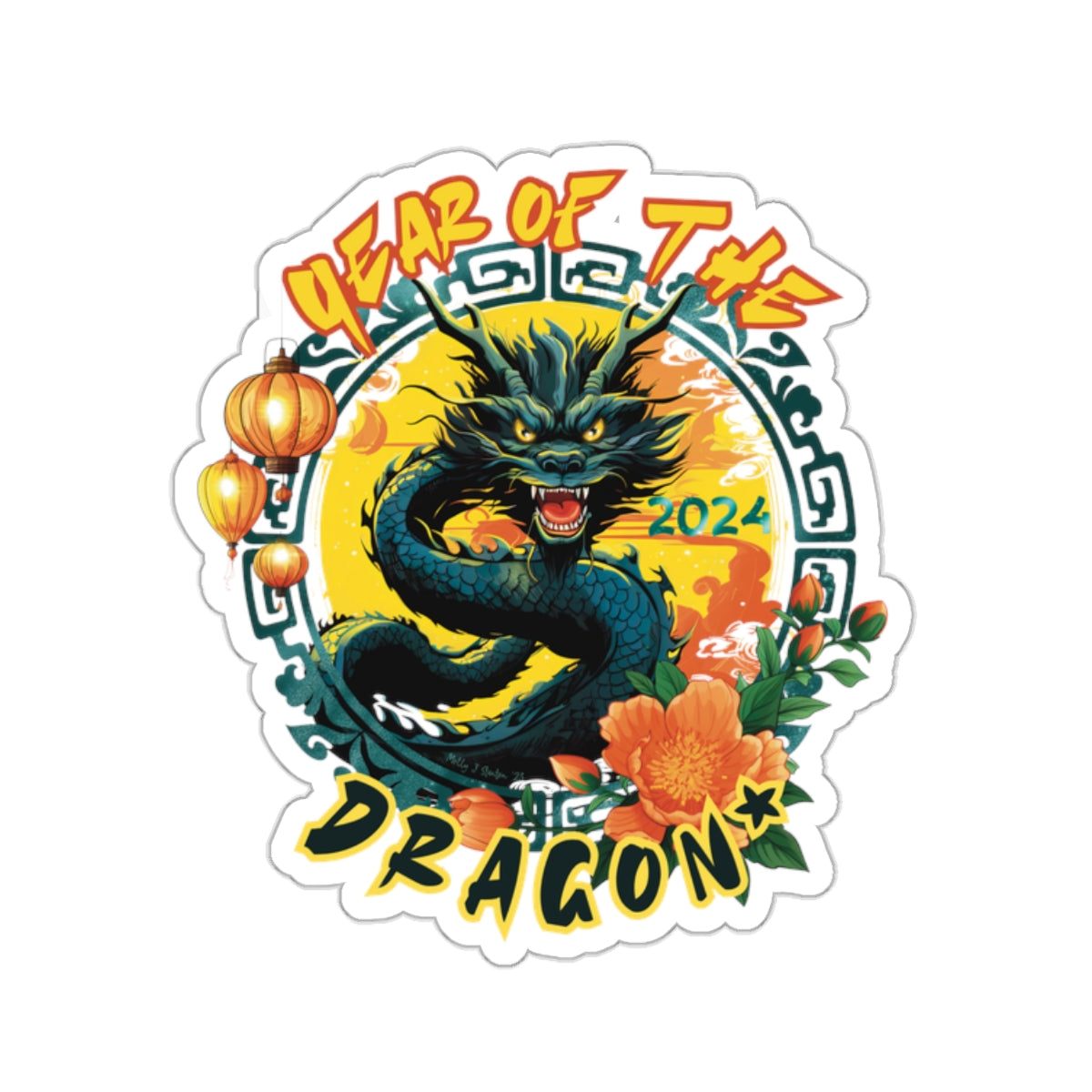 Year of the "Dragon" Vinyl Sticker